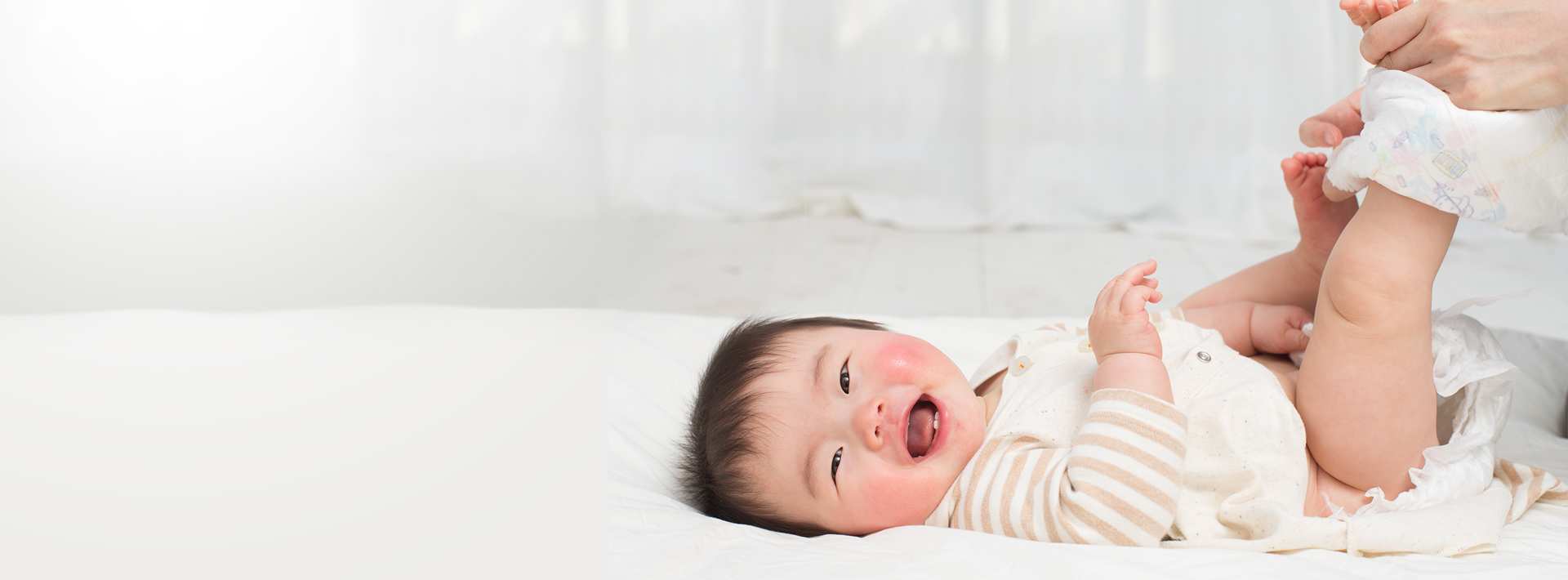 How many times per day should the baby be changed?
